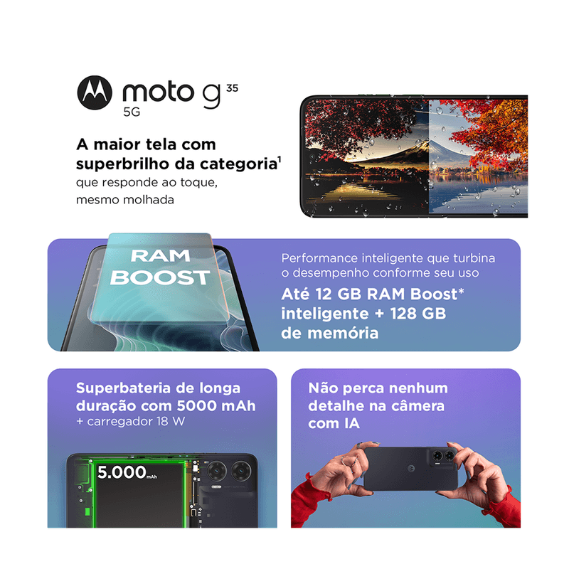 MOTOROLA MOTO G35 5G 128GB - Imagem de Hover